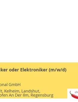 Mechatroniker oder Elektroniker (m/w/d) - Kelheim