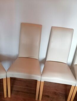 Stühle, Esszimmerstühle, beige, 4 Stück, Kunstleder - Ascheberg (Holstein)