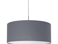 EGLO Pendelleuchte PASTERI, ohne Leuchtmittel, nickel-matt / Ø53 x H110 cm / exkl. 1 x E27 (je max. 60W) / aus Stoff