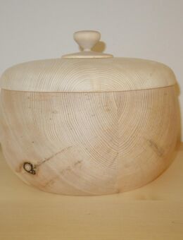 Brottopf aus Zirbenholz, Brotkasten mit 25 cm Durchmesser - Halfing