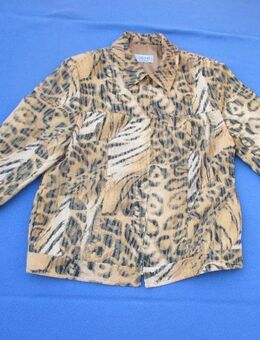 NEU * Ausgefallen * seidig * Animal- Style * Leo * Tiger * Print * Kurz * Jacke "delmod" Gr. 40- 42/ M * cremè- beige * gelb- gold * schwarz * - Riedlingen