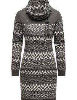 Ragwear Sweatkleid Chlloe Zig Zag YOUMODO stylisches Langarm Midikleid mit ZigZag-Muster