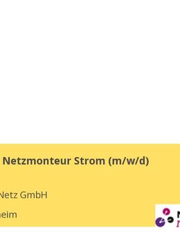Elektriker / Netzmonteur Strom (m/w/d) - Weikersheim