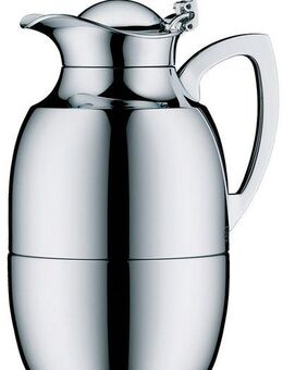 Alfi Isolierkanne JUWEL, mit Hartglaseinsatz, 1,00 l, (1-St), 12h heiß & 24 kalt, locker aufliegendes Scharnier-Deckelsystem