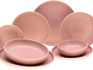 CreaTable Tafelservice Uno (8-tlg), 2 Personen, Steinzeug, seidenmatte Glasur