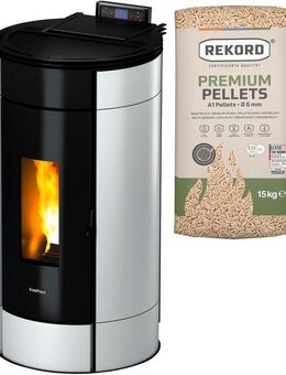 Freepoint Pelletofen Globe airtight, 11 kW, Zeitbrand, 352 W, 230 V