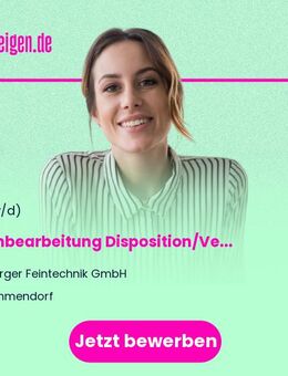 Sachbearbeitung Disposition/Vertrieb (m/w/d) - Ummendorf (Baden-Württemberg)