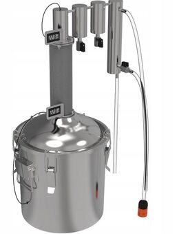 Destille Destillatwasserkessel für Wein Bier Weindestillation Liköre Modularer Brenner aus Edelstahl INOX 18L Munin Convex Set244365 - Ingolstadt