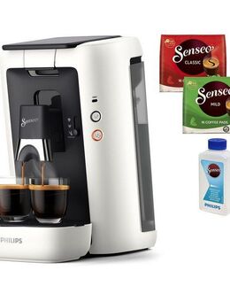 Philips Senseo Kaffeepadmaschine Maestro CSA260/10, mit drei Kaffee-Einstellungen, aus 80% rec. Plastik, Memo-Funktion, inkl. Gratis-Zugabe, Wert 14€ UVP