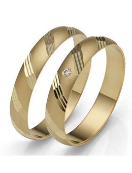 Firetti Trauring Schmuck Geschenk Gold 375 Hochzeit Ehering "LIEBE", Made in Germany, wahlweise mit oder ohne Brillanten