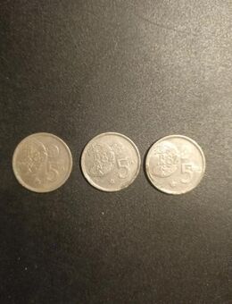 3 Stück Münze Spanien 5 Pesetas 1982 PTAS Peseten Carlos zur WM 1982 - Essen