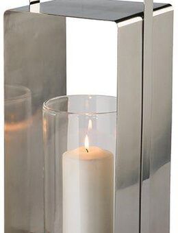 Fink Kerzenlaterne MAGNUS, Weihnachtsdeko (1 St), mit gebürsteter Oberfläche