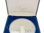 Numismatische Kostbarkeit - Deutschland 250g Silber Medaille ‚Willkommen Euro‘ 2001; 999er Feinsilber; Durchmesser 8cm Polierte Platte - München