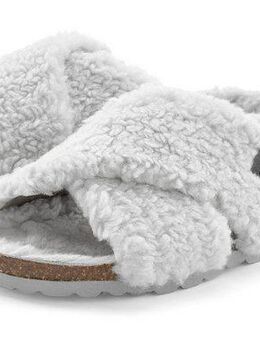 Elbsand Hausschuh mit Kreuzbandage, Pantolette, Pantoffel, Mule, offener Schuh
