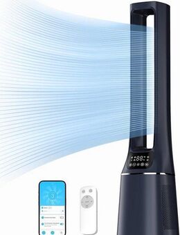 Midea Turmventilator »MFP-120i BL« 2in1 Turmventilator & Luftreiniger H13 True HEPA, APP-Steuerung, mit Fernbedienung