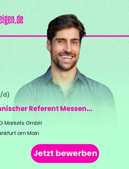 Technischer Referent Messen (m/w/d) - Frankfurt (Main)