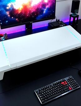 MARSGAMING Mars Gaming MGS-ONE Weiß / RGB Monitorständer, 2x USB / TOP B Ware - Bamberg