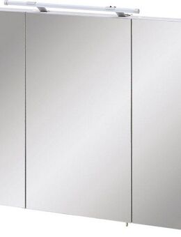 Schildmeyer Spiegelschrank Dorina, mit höhenverstellbaren Glasböden Breite 90 cm, 3-türig, LED-Beleuchtung, Schalter-/Steckdosenbox