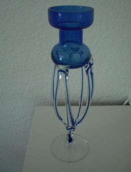 Design Leuchter Glas-Unikat blau Handarbeit Deko  Lauscher? 12,- - Flensburg