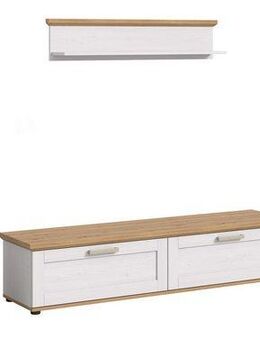 Home affaire Wohnwand Cosenza, (Set, 4-St), Cosenza, Breite: 336 cm, 2xVitrine, Lowboard, Wandboard