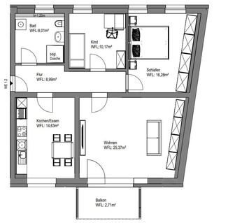 Ihr neues modernes Zuhause - 3 Zimmer im 1. Stock mit Balkon!