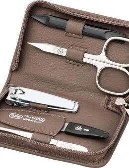 ERBE Maniküre-Etui Siena, 5 tlg., Lederetui mit Zippverschluss