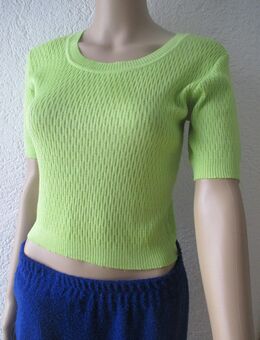 NEU * Edel * Fein * Overlook * Strick * Kurzarm * Corp- Top * Kurz * Pullover * T- Shirt "VERSACE JEANS COUTURE" Original * Gr. 34- 36/ XS- S * lemmon- kiwi- grün * - Riedlingen