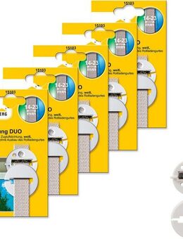 SCHELLENBERG Rollladen-Gurtführung Duo für das Rollladensystem Mini und Maxi, für max. 2,3 cm Gurtbreite, Set, 5-St., mit einer Rollladengurtbandbreite von 14-23 mm geeignet, rund