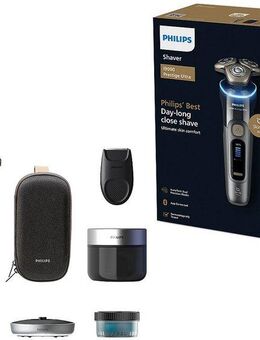 Philips Elektrorasierer Series i9000 Prestige Ultra XP9402/31, Aufsätze: 1, mit SkinIQ Technologie, inkl. Ladestand, Reiseetui, 1 Kartusche