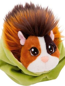 Nici Kuscheltier Little Paws, Meerschweinchen espresso-karamell im Körbchen, 12 cm