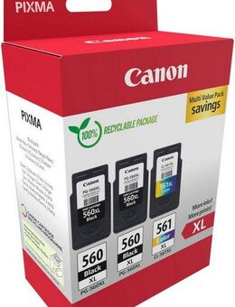 Canon PG-560XL x2/CL-561XL Triple Pack Tintenpatrone (Packung, 3-tlg)