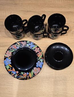 18-teiliges Kaffee-/Tee-Service schwarz - Vilshofen (Donau) Zentrum