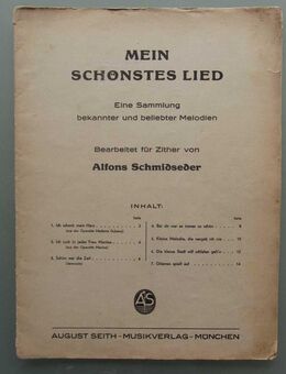 Notenheft "Mein schönstes Lied" für Zither (ca. 1940er-Jahre) - Münster