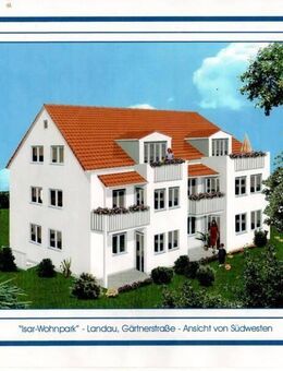 Landau 53,34 qm in sehr ruhiger Lage, Südterrasse, Garge - Landau (Isar)