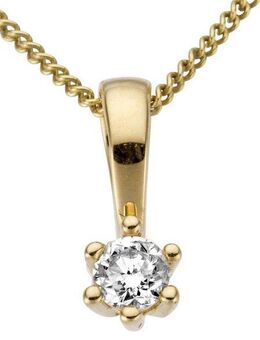 Firetti Kettenanhänger Schmuck Geschenk Gold 750 Halsschmuck Anhänger Halskette Solitär, mit Brillant in Krappenfassung