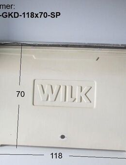 Wilk Wohnwagen Gaskastendeckel ca 118 x 70 gebraucht (zB 540 BJ92) ohne Schlüssel, Sonderpreis - Bugfrontdeckel / Bugklappe / Gasklappe / Flaschenkastendeckel / Flaschenkastenabdeckung - Schotten Zentrum