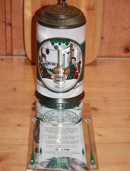 DAB Art-Deko-Limited-Edition Bierkrug mit Deckel 1 L Keramik Steingut Steinzeug - Borken