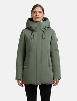 khujo Kurzmantel Allap Warmer Damen Mantel mit innenliegenden Rucksack-Trägern