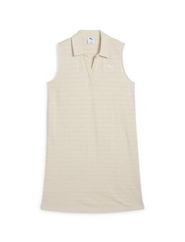 PUMA Sweatkleid ESS ELEVATED Strukturiertes ärmelloses Relaxed Fit Kleid Damen
