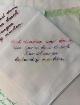 Taschentuch mit Deinem Text bestickt - Stuttgart