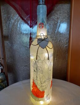 Glas Lichtflasche Köln Fußball LED Lichterkette Batterie - Rheinbach