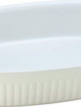 CreaTable Auflaufform Pastell Kitchen, Steinzeug, (1-St), klassisches Streifenrelief, umlaufender Kantenschutz, Pastellfarben