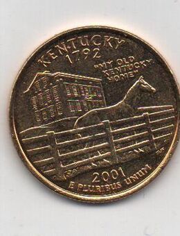 Münze USA Kentucky Quarter 2001 - Datteln