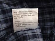 Herren Hemd, gr. 3xl, gr. 66, grau/blau kariert, langarm - Erfurt