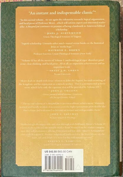 A Marginal Jew, Volume II by John P. Meier - Niederkirchen (Deidesheim)