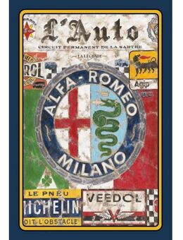 Tolles Blechschild Alfa Romeo Italien - Berlin