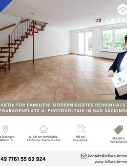 Modernisierte Reihenhaushälfte mit Tiefgarage | Neue Heizung, neues Bad, Photovoltaikanlage - Bad Säckingen