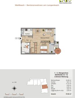 Whg. 10 - ideal geschnittene 2-Zi-Whg. im 1.OG mit Loggia - Tag der Offenen Tür am 29.11.2025 - 13-16 Uhr - Weißbach (Baden-Württemberg)