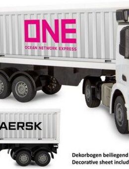 Jamara RC-Auto Container LKW Mercedes-Benz Arocs 1:26 2,4GHz, mit LED Licht