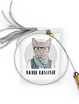 Kater Kasimir Katzenangel mit Bändern - 1 Stück